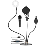 Volkano Insta Series Ring Light Desk Stand Vlogging Kit with Mic